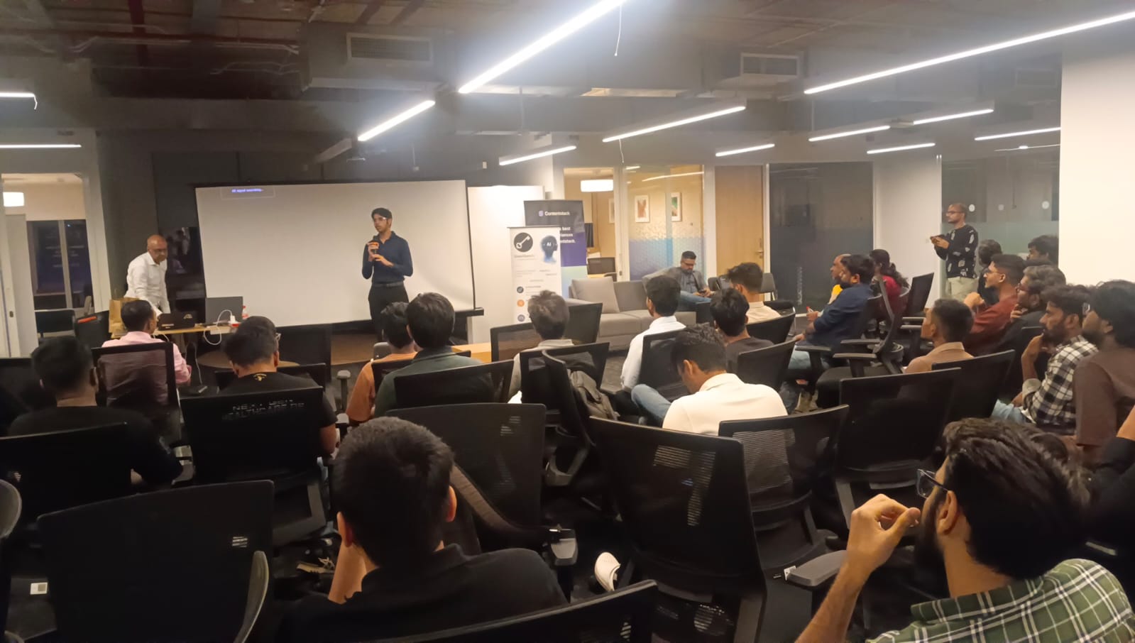 Audience and speaker during a session at the Anthropic CCCL AI Security event in Bengaluru