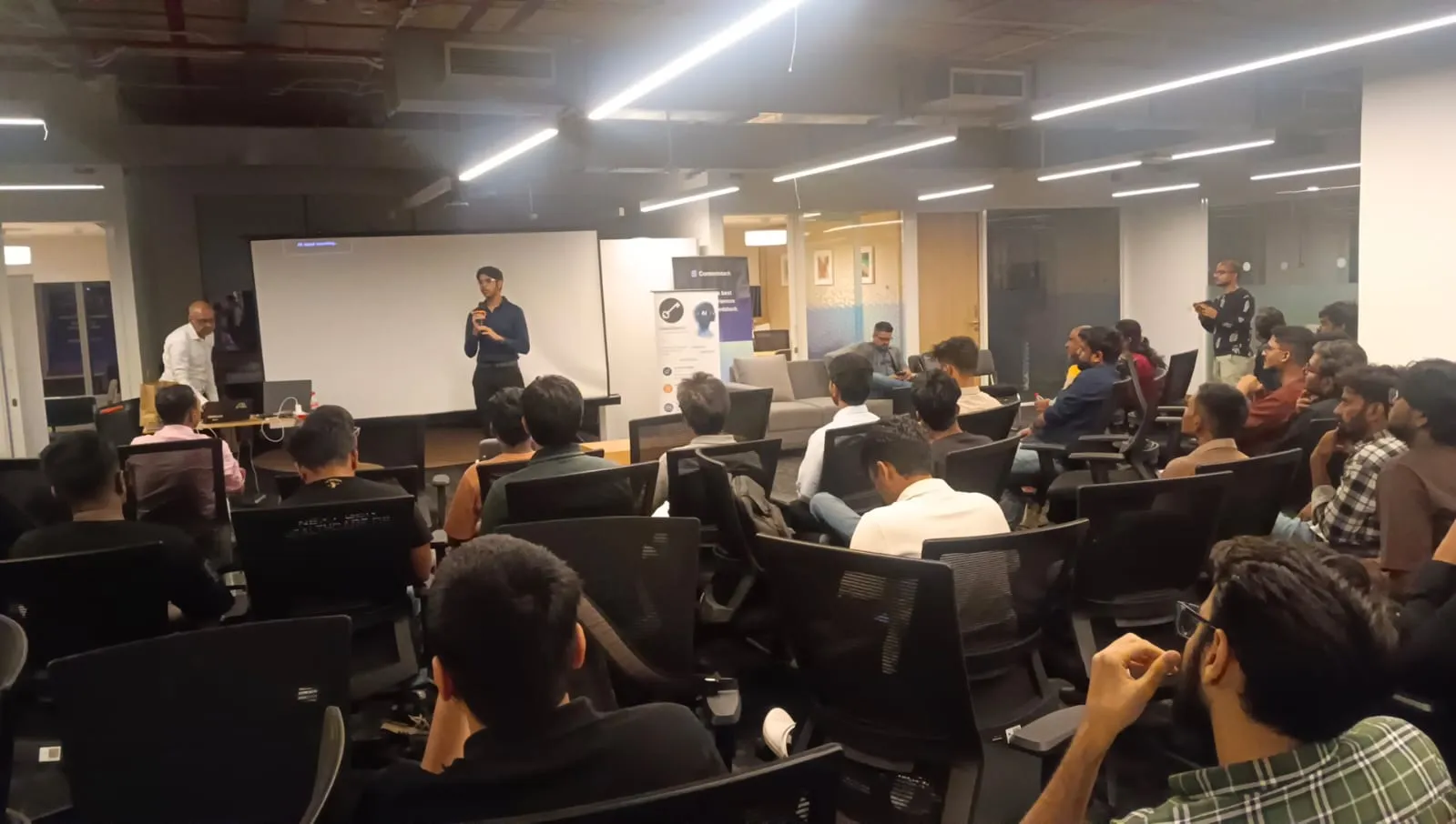 Audience and speaker during a session at the Anthropic CCCL AI Security event in Bengaluru